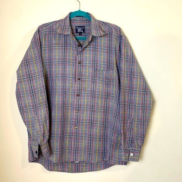 Burberry Other - Burberry Dress Shirt Plaid Button Down Long Sleeve Size Medium
